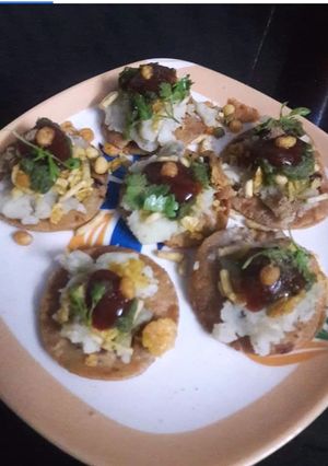 A picture of Left over roti chat.