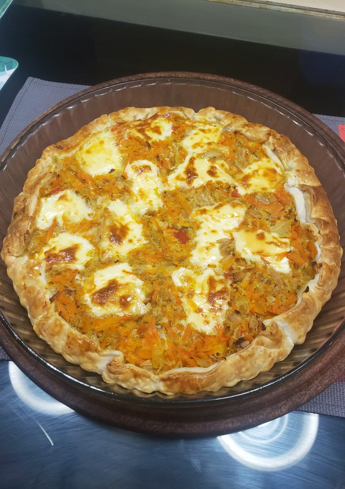 Una foto de Tarta de zanahorias y atún