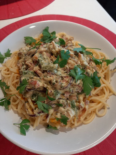 Una foto de Spaguettis a mi manera
