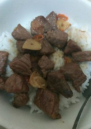 Foto resep Meat fry with garlic & butter