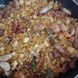 Migas de sémola con tropezones de carne