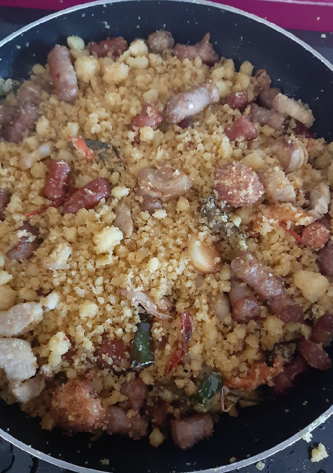 Una foto de Migas de sémola con tropezones de carne