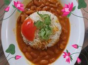 A picture of curry chawal