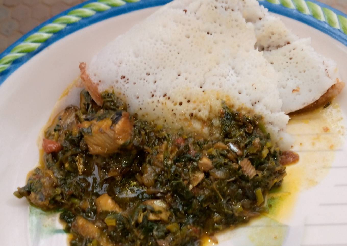 Sinasir with vegetable soup