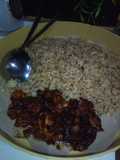 NASGOR SEAWEED SEAFOOD MENTEGA dengan TELUR ORAK ARIK KECAP