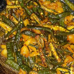 A picture of Kurkuri bhindi.