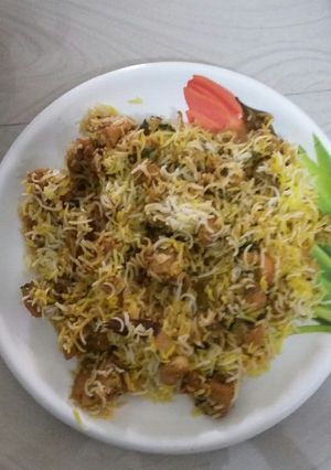 A picture of Quick chicken dum biryani.
