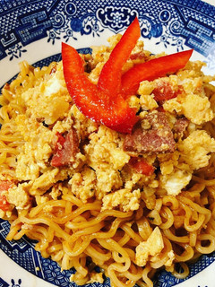 Foto resep Mie Goreng Telur Orak Arik ala Turki/Menemen Noodle/Noodle Turkish Scramble Eggs
