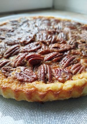 Une photo de Tarte aux noix de pécan à l'air fryer
