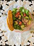 Ensalada de atún con papa y jitomate cherry