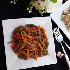 A picture of Beef in Oyster Sauce.
