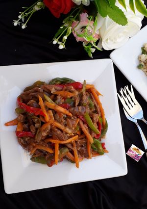 A picture of Beef in Oyster Sauce.