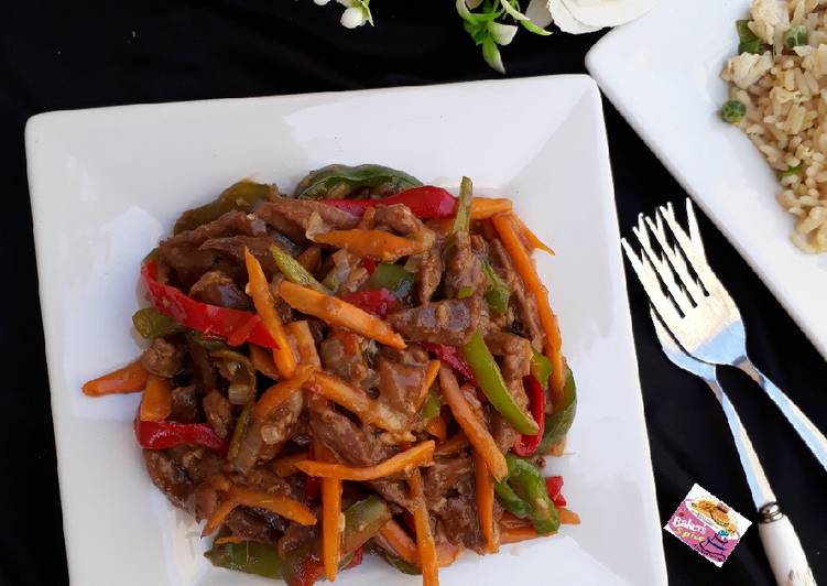 Recipe of Favorite Beef in Oyster Sauce