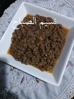 صورة لوصفة عدس بجبه مطبوخ بالصلصه