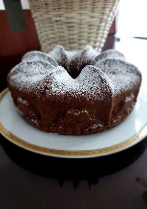 Una foto de Keke de plátano y Nutella