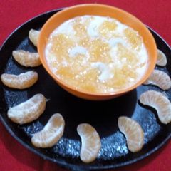A picture of Orange sabudana kheer.