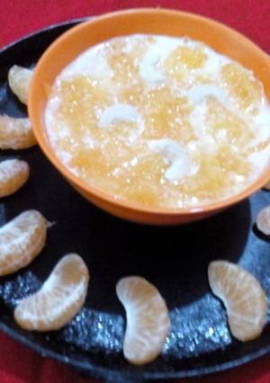 A picture of Orange sabudana kheer.