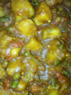 A picture of Veggies yam soup.
