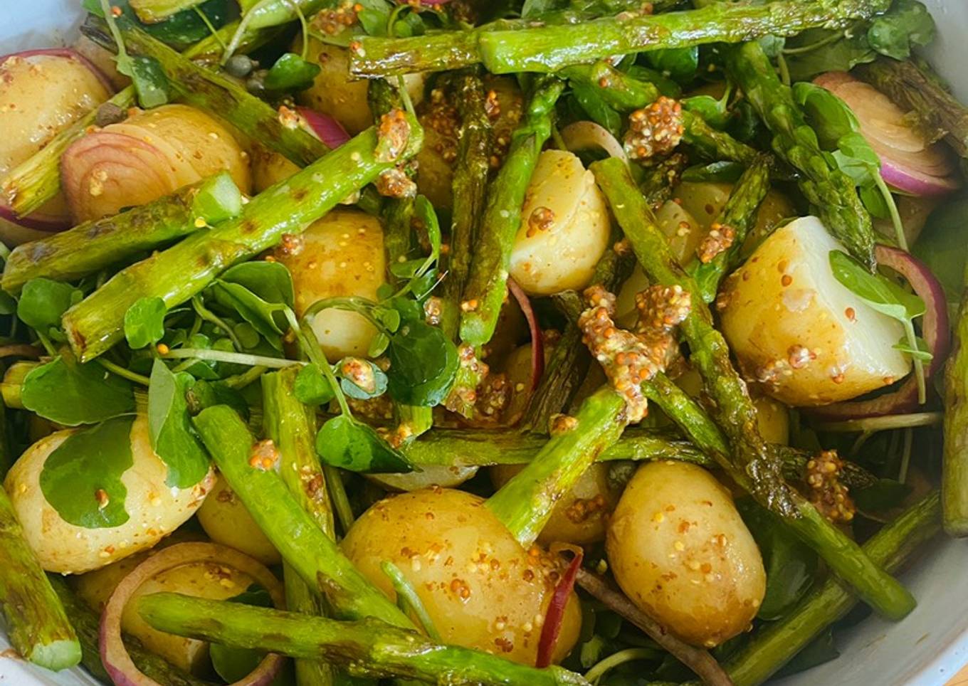 Recipe of Ultimate Potato salad with asparagus