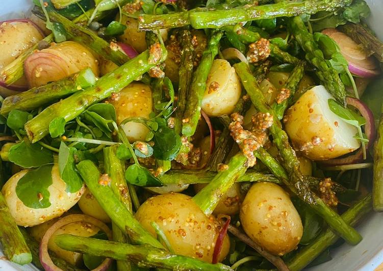 Steps to Prepare Quick Potato salad with asparagus