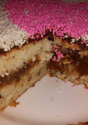 Una foto de Torta condensada granizada