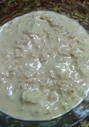 A picture of Gurer payesh(date palm jaggery kheer).