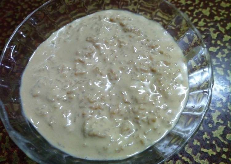 Gurer payesh(date palm jaggery kheer)