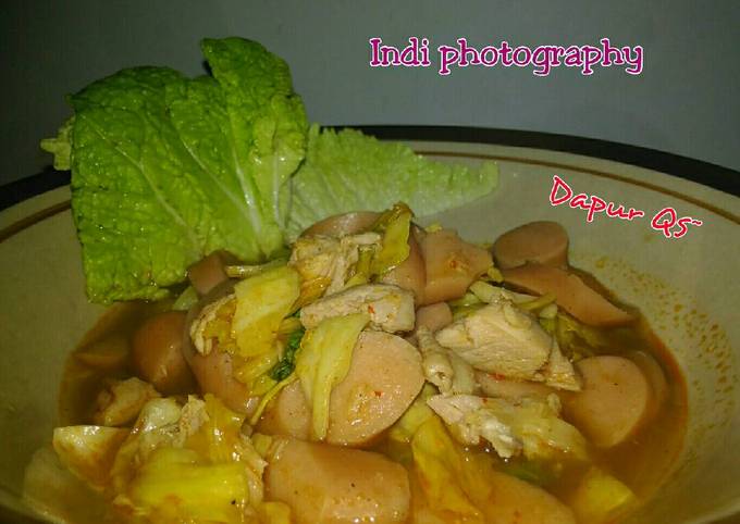 Bagaimana Menyiapkan Gongso ayam sosis pedas yang Bikin Ngiler