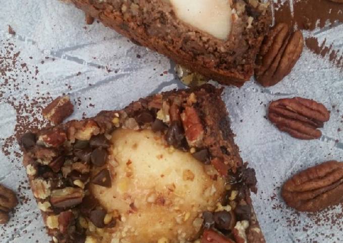 Cake Healthy Poire Noisette Chocolat Et Eclats De Pecan De Sabeguy Cookpad