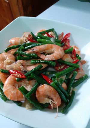 Foto resep Tumis Udang Kacang Panjang