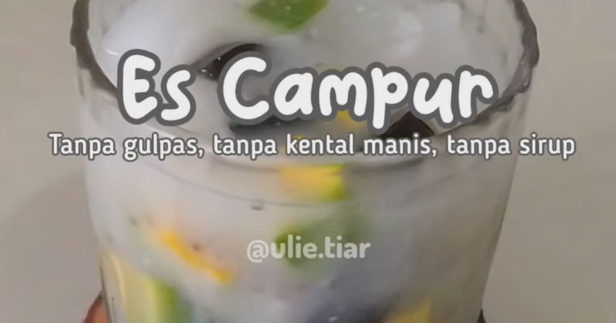Es campur (tanpa gula pasir, tanpa SKM, tanpa sirup)
