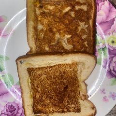 A picture of Bread omelette in a hole.