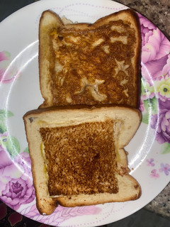 A picture of Bread omelette in a hole.