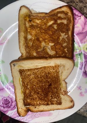 A picture of Bread omelette in a hole.