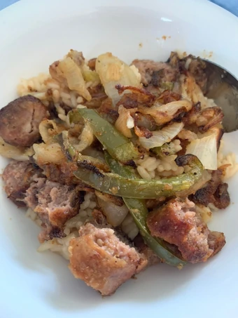 Easy Steps to Prepare Sausage peppers &amp; rice the Delicious You can take Joss in your mouth