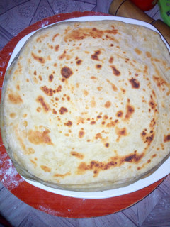 A picture of Soft layered chapatis.