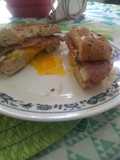 Breakfast bagel sandwich