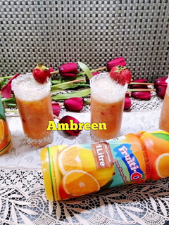 A picture of Iftar Refreshing Drink Strawberry Mojito 🤗.