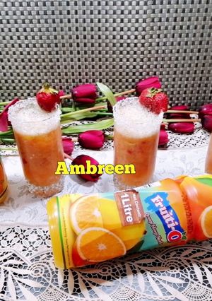 A picture of Iftar Refreshing Drink Strawberry Mojito 🤗.