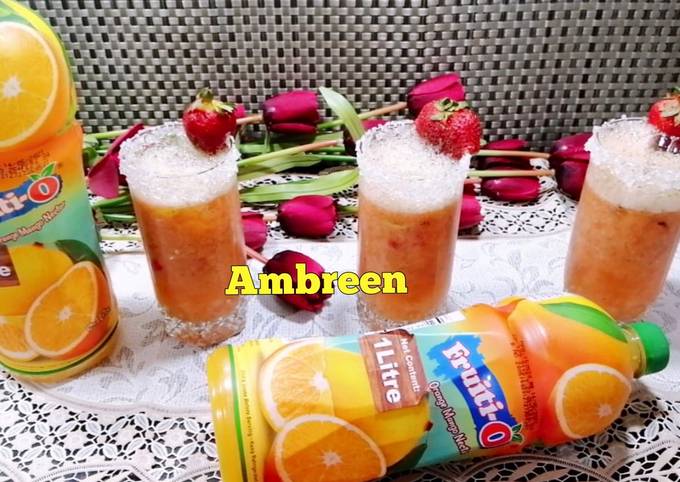 Recipe of favorite Iftar Refreshing Drink Strawberry Mojito 🤗