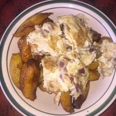A picture of Plantain and egg.