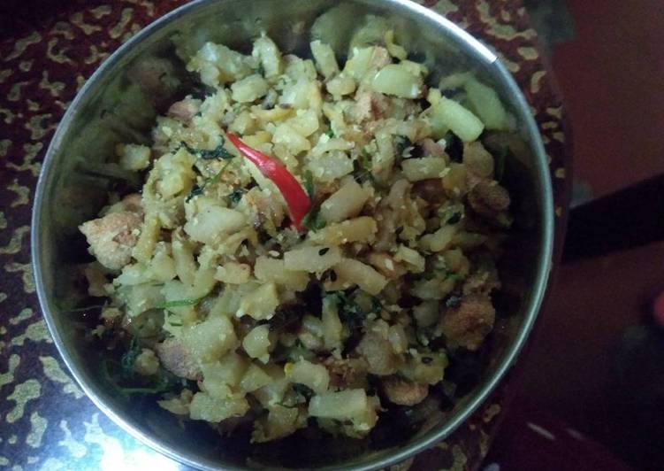 Recipe of Any-night-of-the-week Banana stem fry (Thor ghonto)