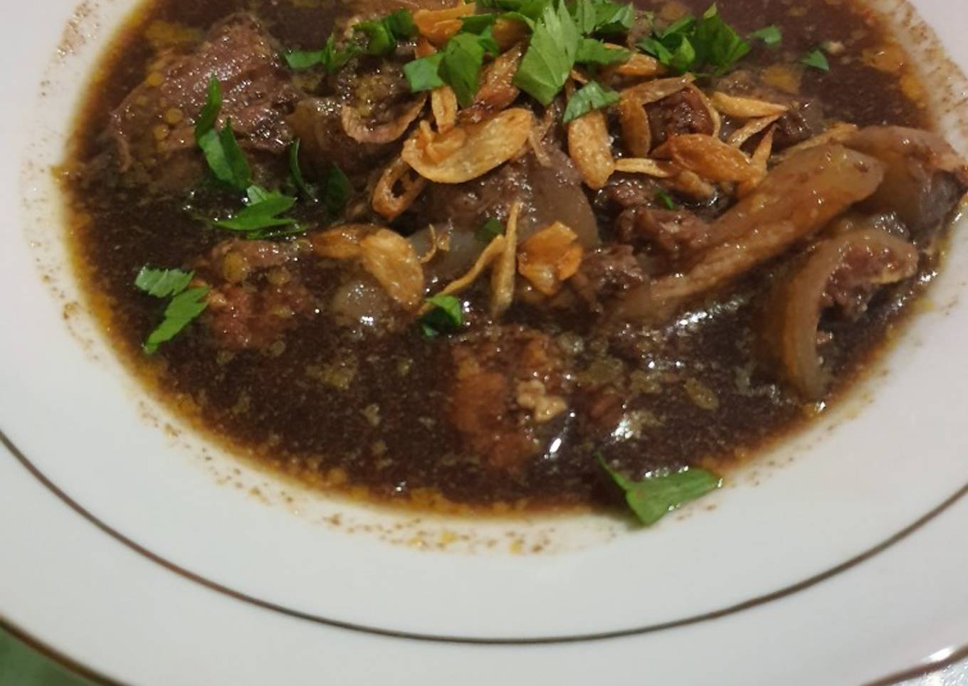 Rawon campur favorit