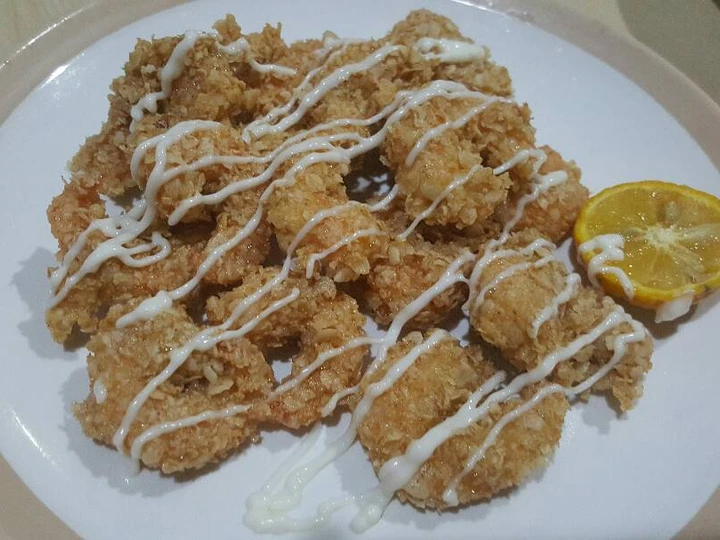Cara Mudah Menyiapkan Resep Udang goreng oat mayo yang Menggugah Selera Anti Ribet, Sempurna