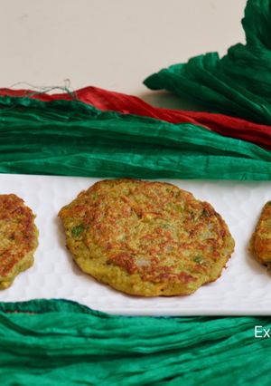 A picture of Moong Dal Veggie Pancakes.