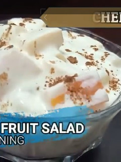 A picture of Creamy fruit salad.