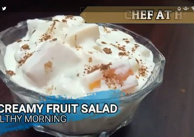 How to Prepare Speedy Creamy fruit salad