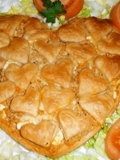 Una foto de Tarta salada enamorada