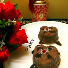 A picture of Wholewheat chocolate coconut Muffins.