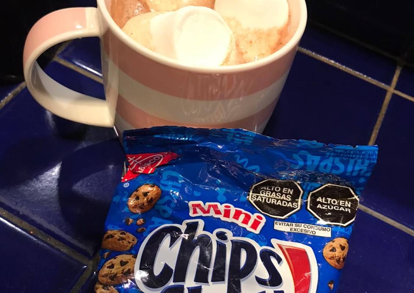 Chocolate caliente con malvaviscos